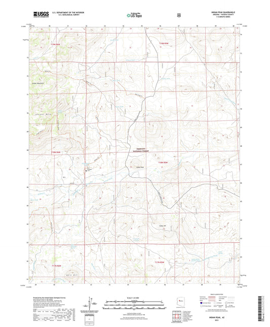 Indian Peak Arizona US Topo Map Image