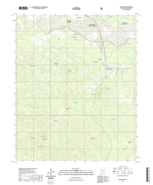 Indian Pine Arizona US Topo Map Image