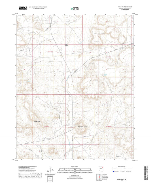 Indian Wells Arizona US Topo Map Image