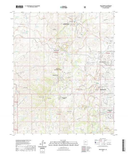 Iron Springs Arizona US Topo Map Image