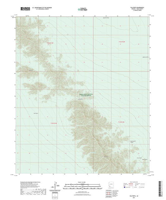 Isla Pinta Arizona US Topo Map Image
