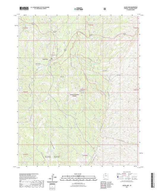 Jacob Lake Arizona US Topo Map Image