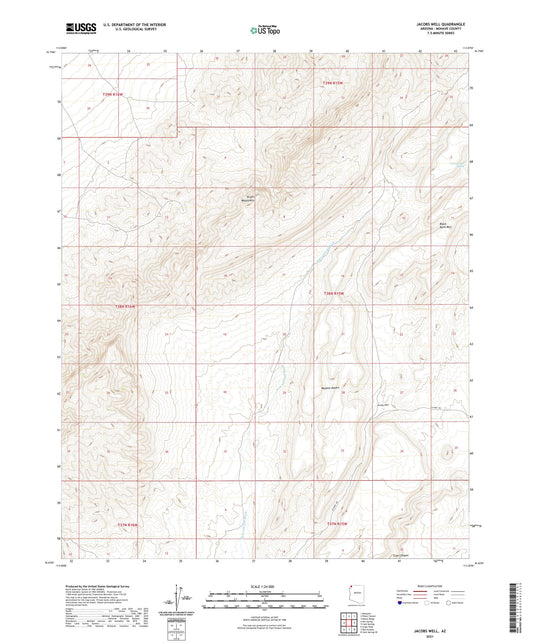 Jacobs Well Arizona US Topo Map Image