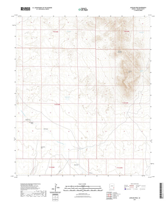 Javelina Peak Arizona US Topo Map Image