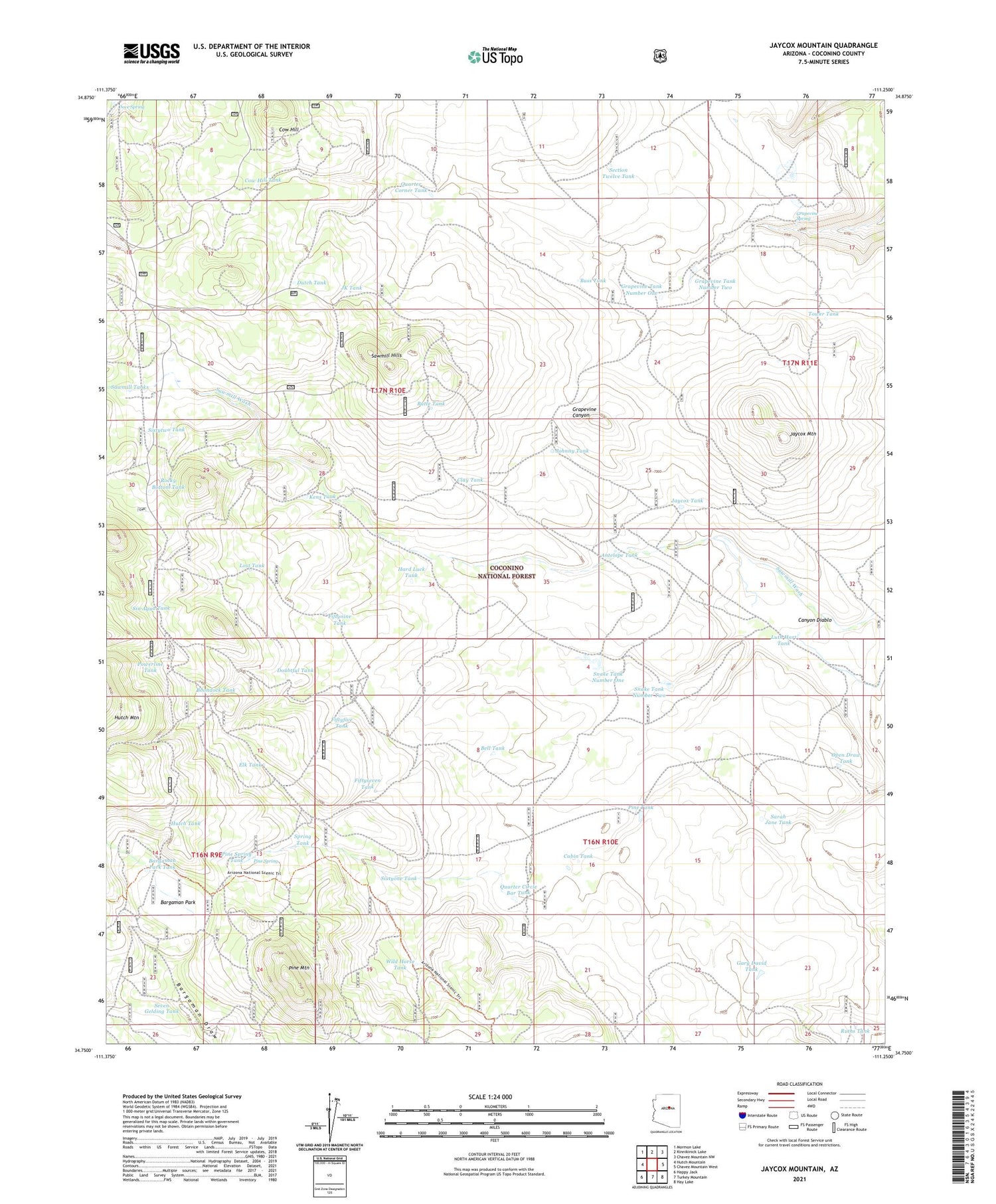Jaycox Mountain Arizona US Topo Map Image