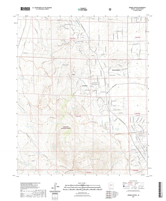 Jerome Canyon Arizona US Topo Map Image