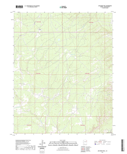 Joe Woody Well Arizona US Topo Map Image