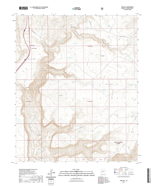 Joes Hill Arizona US Topo Map Image