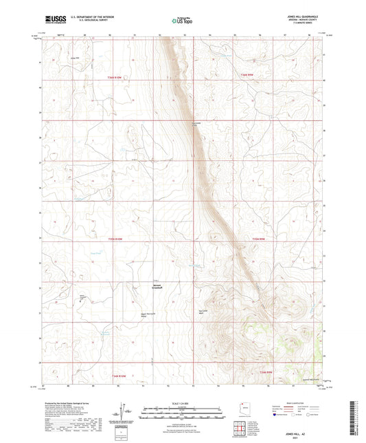 Jones Hill Arizona US Topo Map Image
