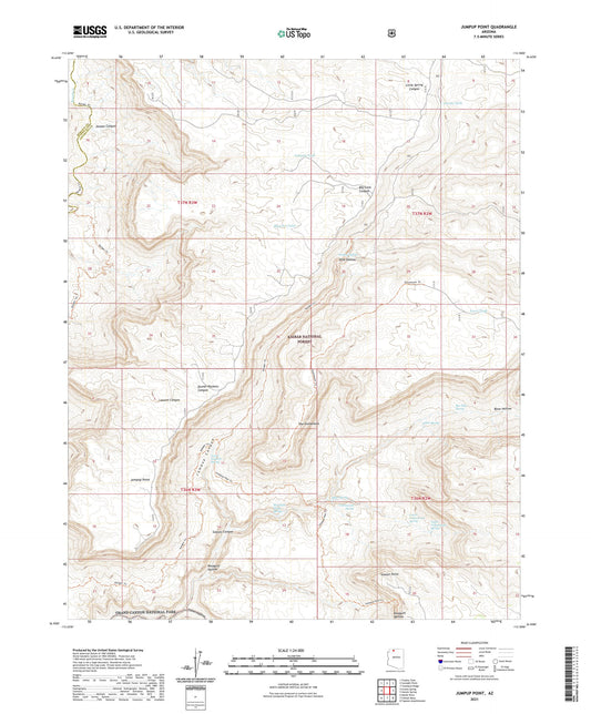 Jumpup Point Arizona US Topo Map Image