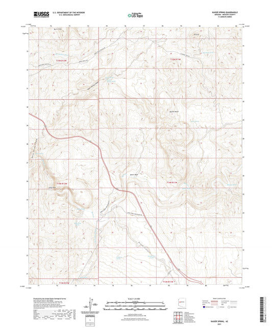 Kaiser Spring Arizona US Topo Map Image