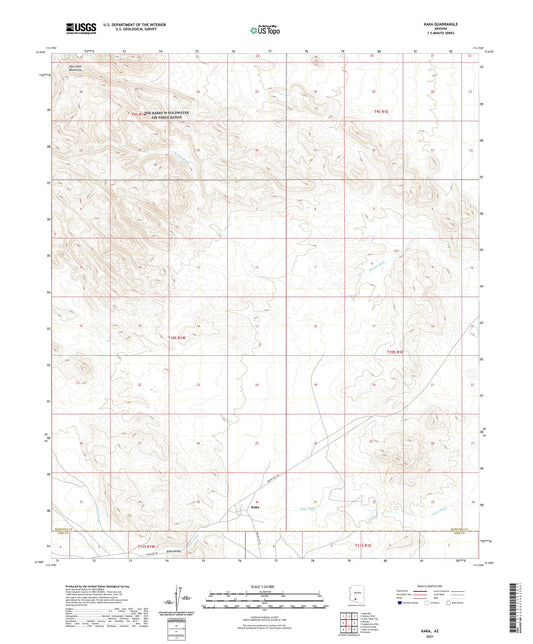 Kaka Arizona US Topo Map Image