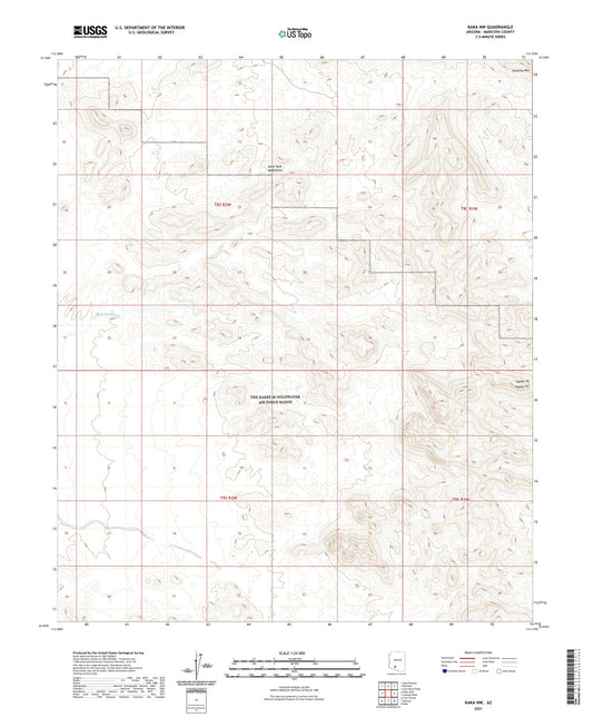 Kaka NW Arizona US Topo Map Image