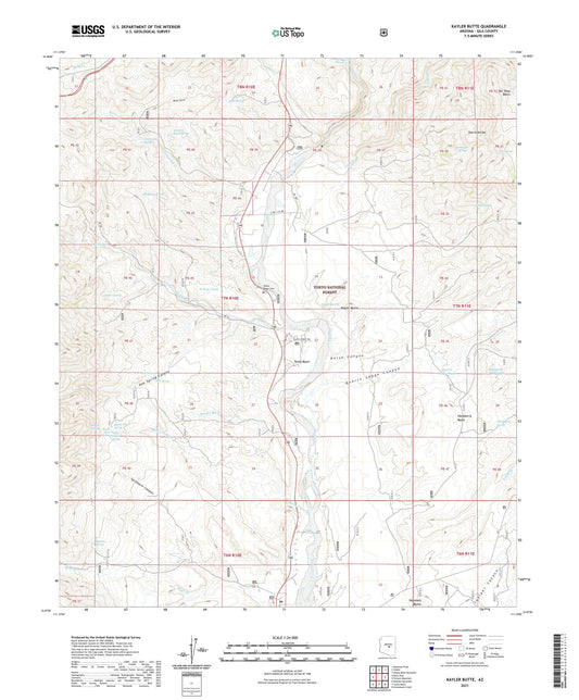 Kayler Butte Arizona US Topo Map Image