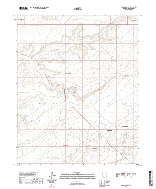Keams Canyon Arizona US Topo Map Image