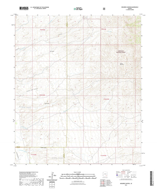 Kielberg Canyon Arizona US Topo Map Image