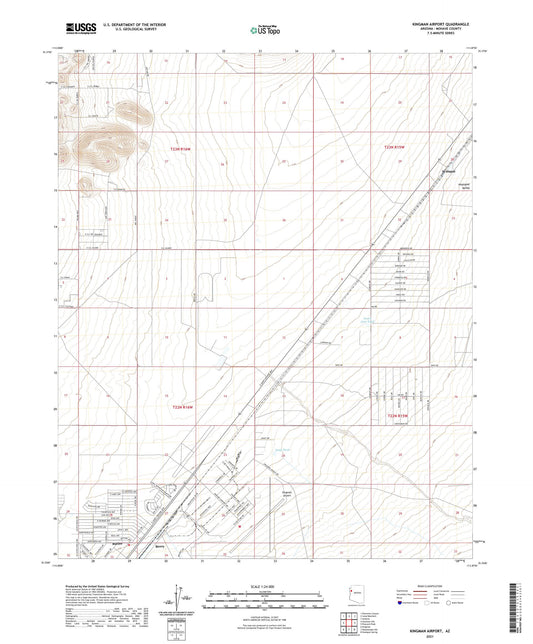 Kingman Airport Arizona US Topo Map Image