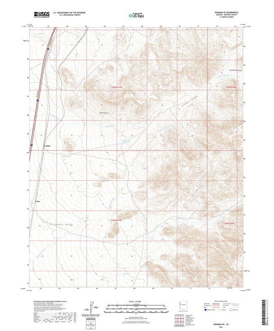 Kingman SE Arizona US Topo Map Image