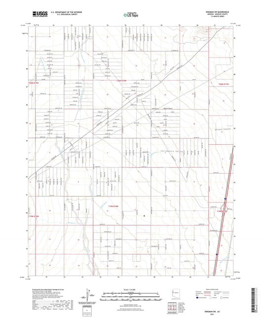 Kingman SW Arizona US Topo Map Image