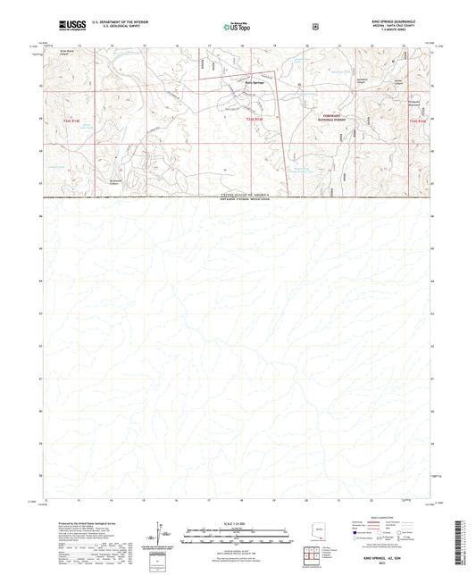 Kino Springs Arizona US Topo Map Image