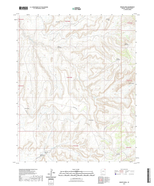 Kinusta Mesa Arizona US Topo Map Image