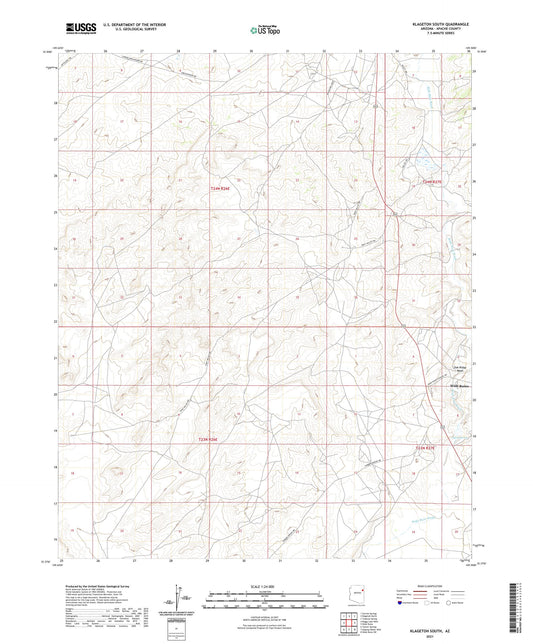 Klagetoh South Arizona US Topo Map Image