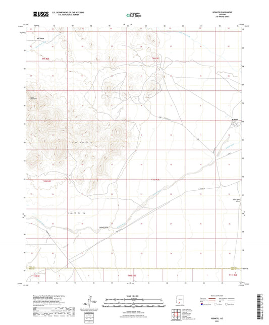 Kohatk Arizona US Topo Map Image
