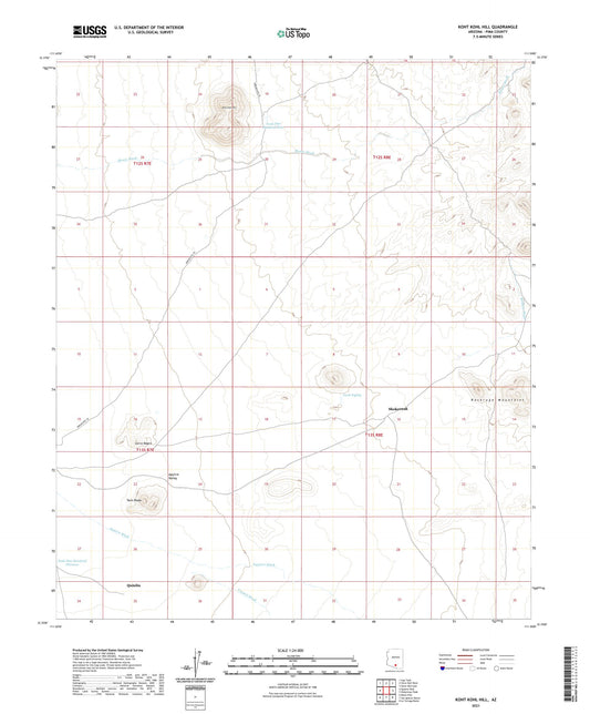 Koht Kohl Hill Arizona US Topo Map Image