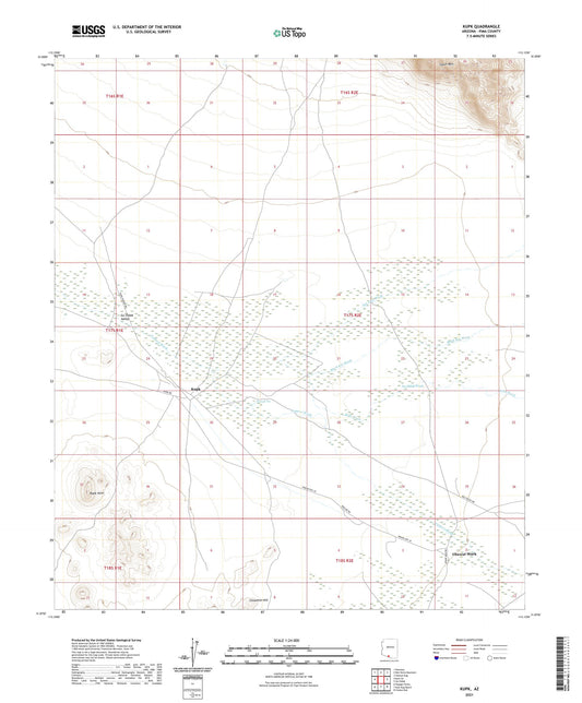 Kupk Arizona US Topo Map Image