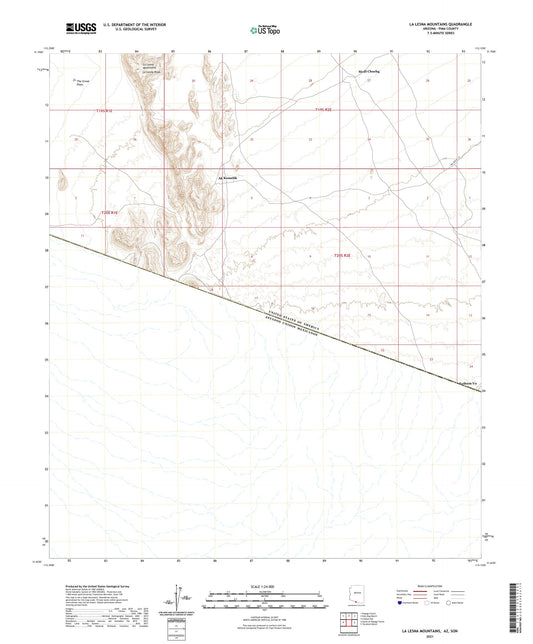 La Lesna Mountains Arizona US Topo Map Image