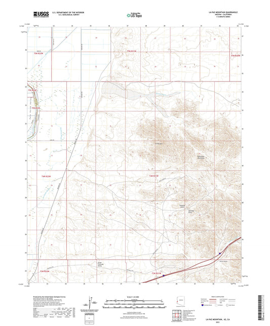 La Paz Mountain Arizona US Topo Map Image
