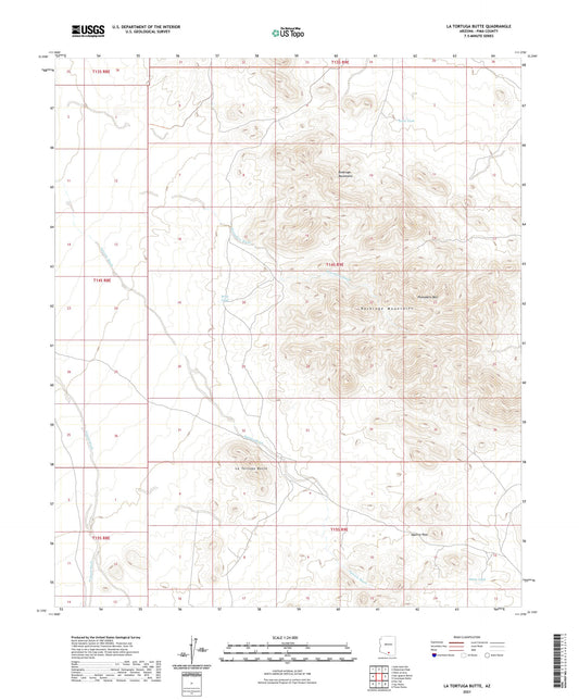 La Tortuga Butte Arizona US Topo Map Image