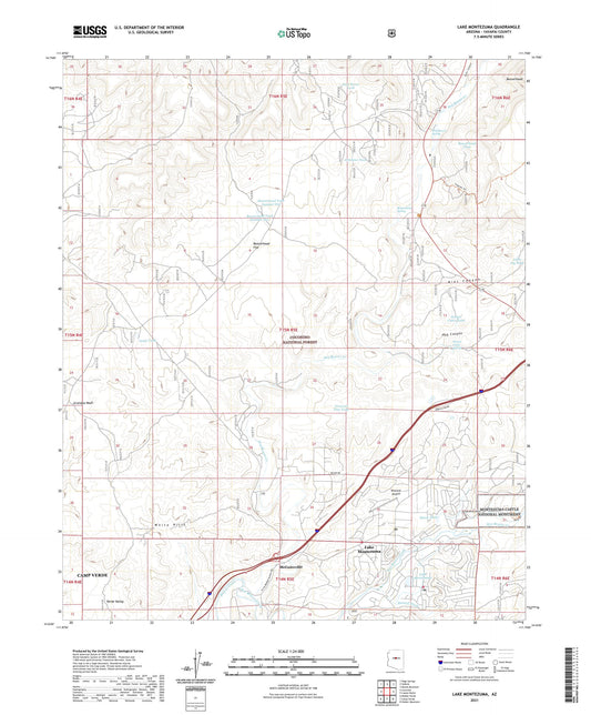 Lake Montezuma Arizona US Topo Map Image