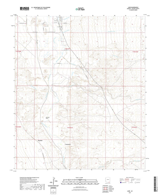 Land Arizona US Topo Map Image