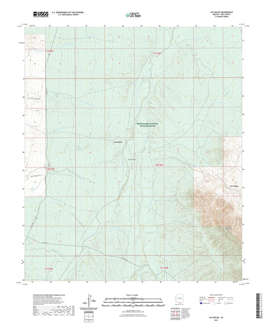 Las Guijas Arizona US Topo Map Image