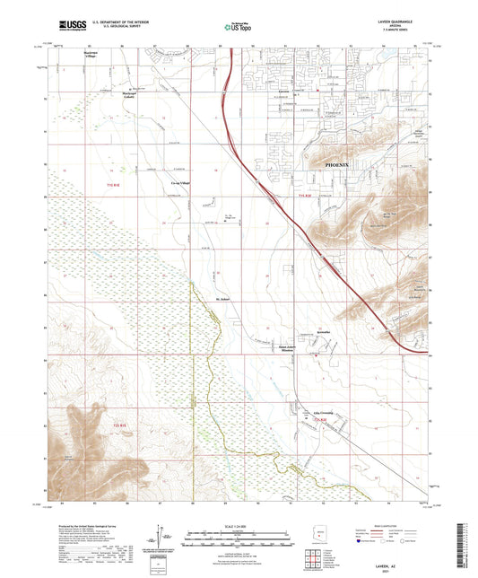 Laveen Arizona US Topo Map Image