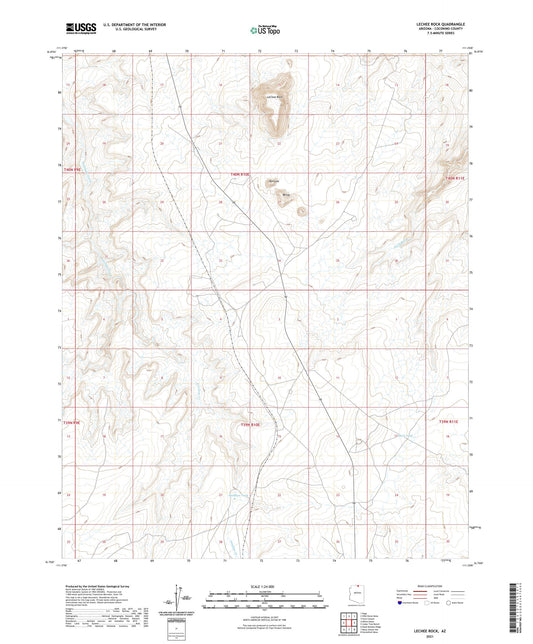 LeChee Rock Arizona US Topo Map Image