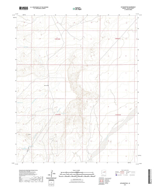 Lee Mountain Arizona US Topo Map Image