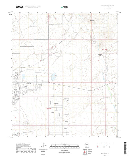 Lewis Springs Arizona US Topo Map Image