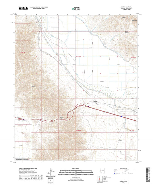 Ligurta Arizona US Topo Map Image