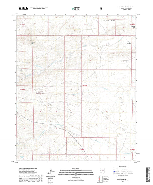 Limestone Peak Arizona US Topo Map Image