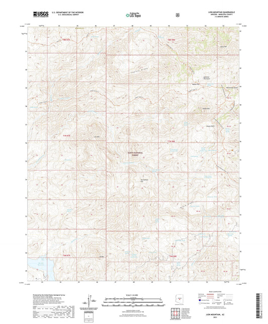 Lion Mountain Arizona US Topo Map Image