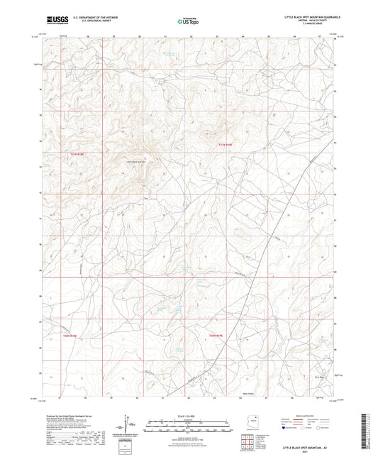 Little Black Spot Mountain Arizona US Topo Map Image