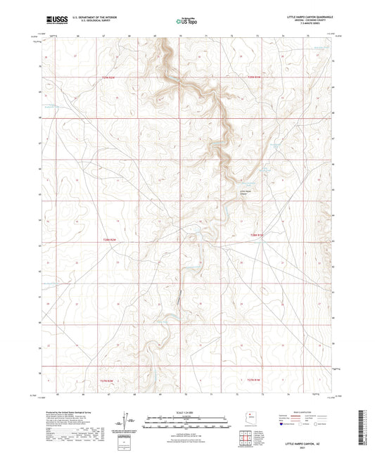 Little Harpo Canyon Arizona US Topo Map Image