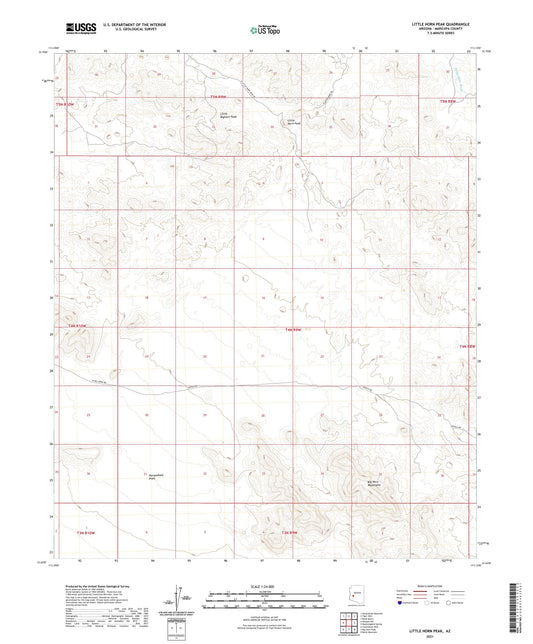 Little Horn Peak Arizona US Topo Map Image