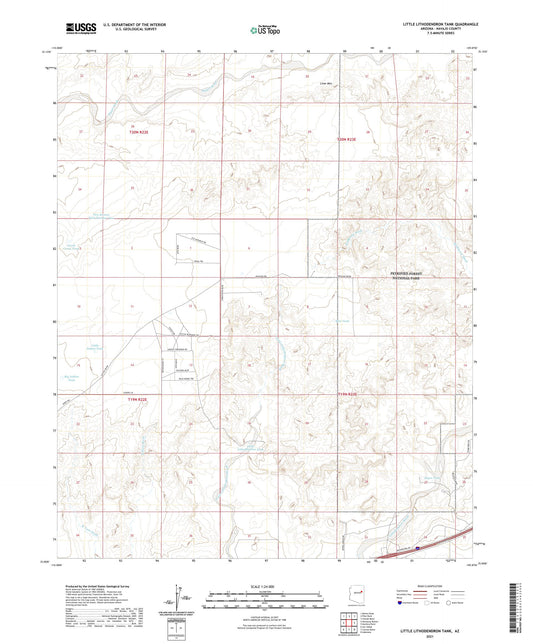 Little Lithodendron Tank Arizona US Topo Map Image