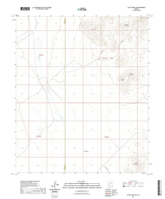 Little Table Top Arizona US Topo Map Image
