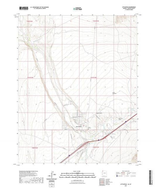 Littlefield Arizona US Topo Map Image