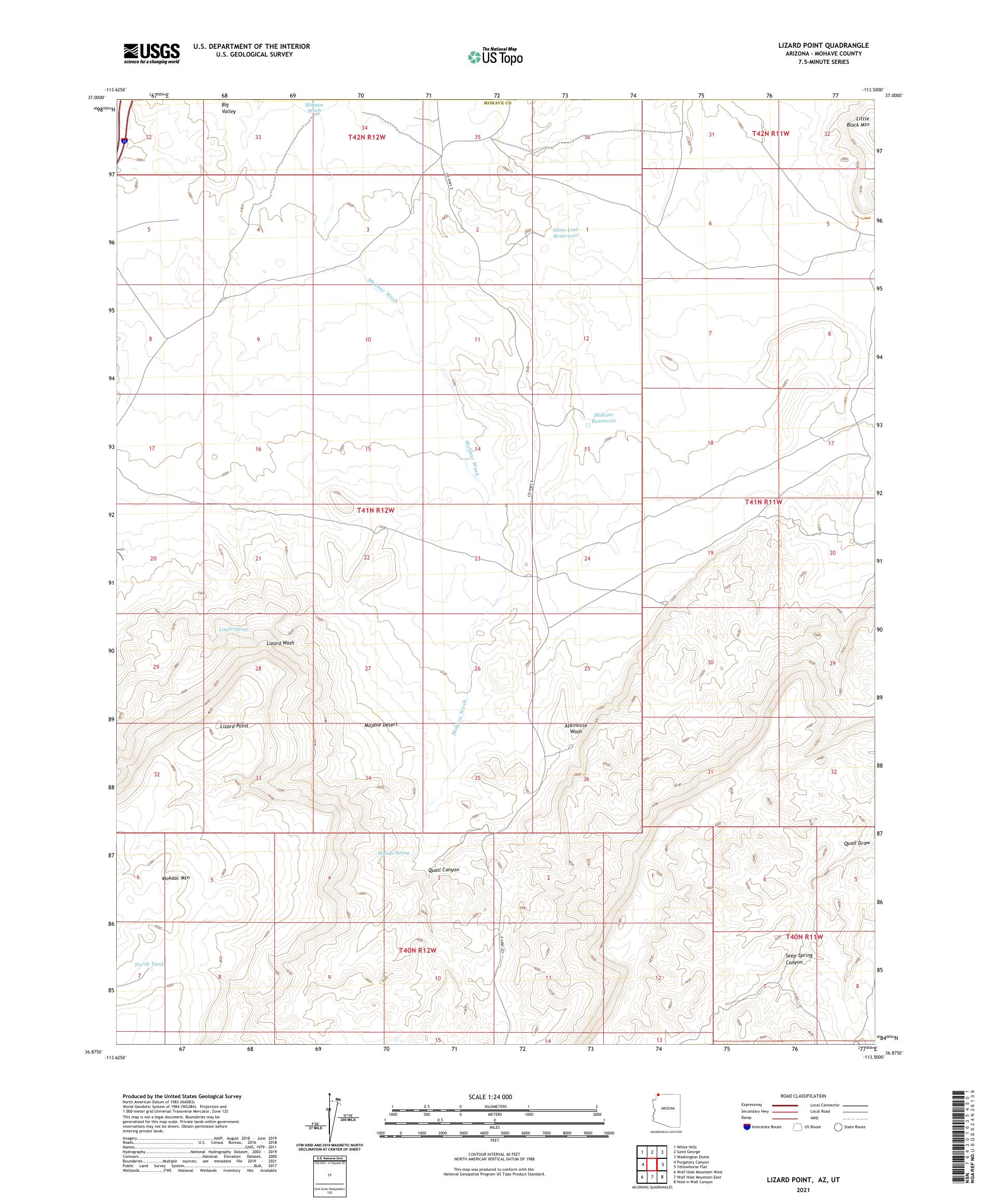 Lizard Point Arizona US Topo Map – MyTopo Map Store