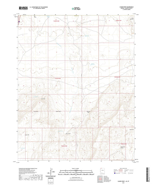 Lizard Point Arizona US Topo Map Image